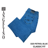 Angelino - Classic Fit - Petrol Blue Jeans D20